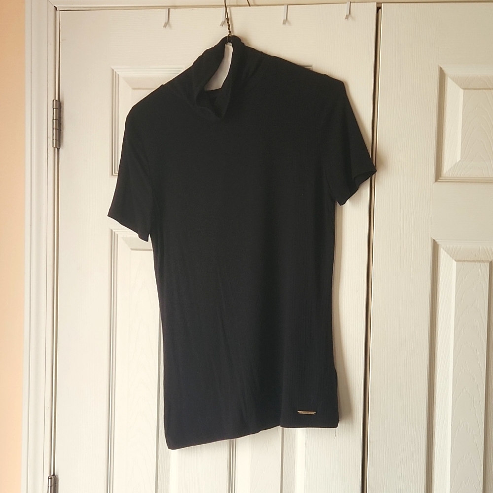 Black Michael Kors Mockneck Tshirt